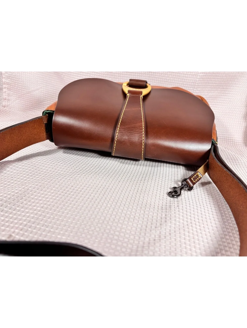 Dooney & Bourke Derby Florentine Large Flap shoulder bag two-tone brown leather